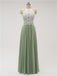 Halter Chiffon Floor Length Bridesmaid Dresses