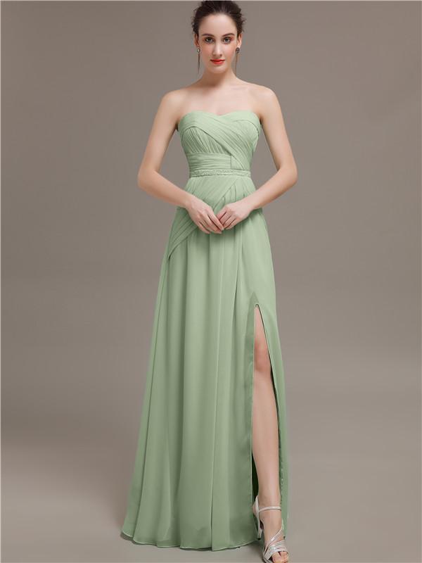Sweetheart Split Side Bridesmaid Dresses