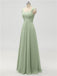 Strap Chiffon Floor Length Bridesmaid Dresses