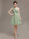 One Shoulder Pleats Bridesmaid Dresses