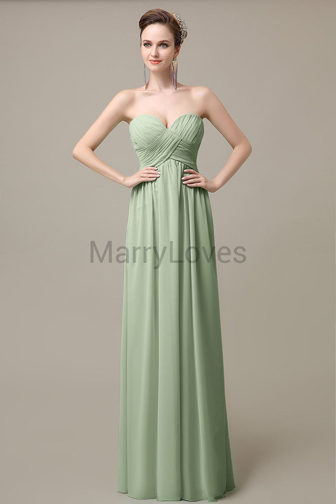 Sweetheart Pleats Cheap Bridesmaid Dresses