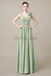 V-Neck Long Chiffon Bridesmaid Dresses