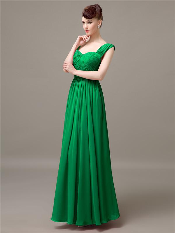 Square Chiffon Floor-Length Bridesmaid Dresses