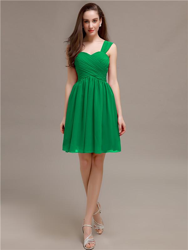 Sweetheart One-strap Chiffon Bridesmaid Dresses