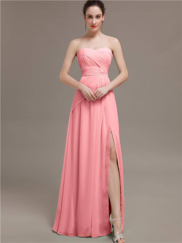 Sweetheart Split Side Bridesmaid Dresses