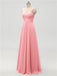 Strap Chiffon Floor Length Bridesmaid Dresses