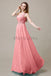 One Shoulder Beading Long Bridesmaid Dress