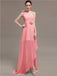One Shoulder Flowers Bridesmaid Dresses
