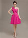 One Shoulder Pleats Bridesmaid Dresses