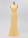 Mermaid Bateau Chiffon Floor Length Bridesmaid Dresses