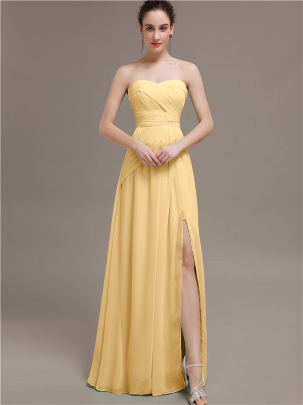 Sweetheart Split Side Bridesmaid Dresses