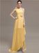 One Shoulder Flowers Bridesmaid Dresses