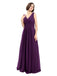 A-line V-neck Sleeveless Chiffon Bridesmaid Dresses