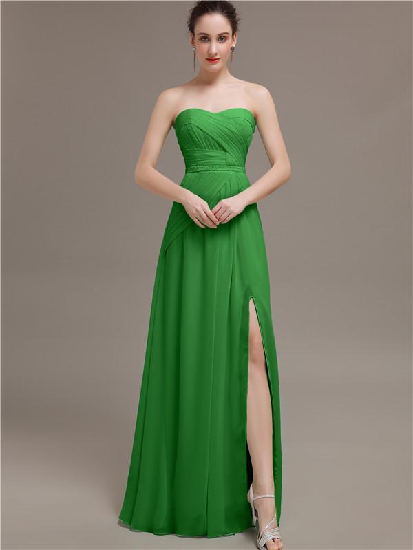 Sweetheart Split Side Bridesmaid Dresses