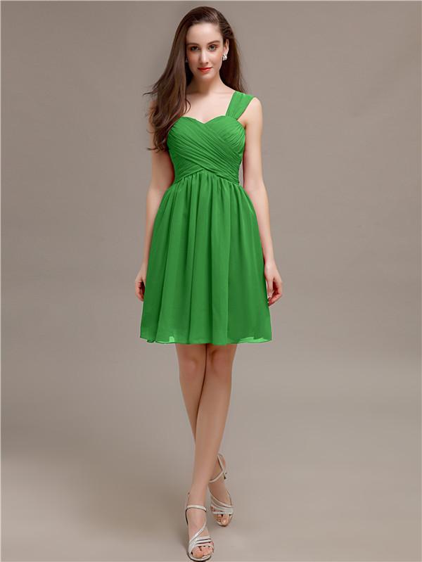 Sweetheart One-strap Chiffon Bridesmaid Dresses