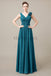 V-Neck Long Chiffon Bridesmaid Dresses