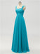 Strap Chiffon Floor Length Bridesmaid Dresses