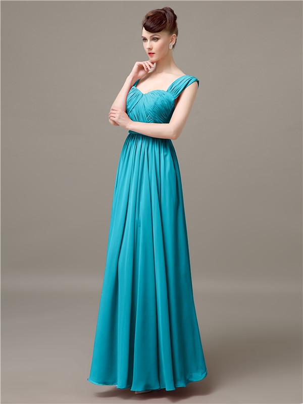 Square Chiffon Floor-Length Bridesmaid Dresses