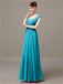 Square Chiffon Floor-Length Bridesmaid Dresses