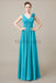 V-Neck Long Chiffon Bridesmaid Dresses