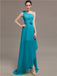 One Shoulder Flowers Bridesmaid Dresses