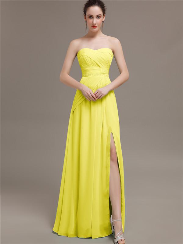 Sweetheart Split Side Bridesmaid Dresses