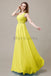 One Shoulder Beading Long Bridesmaid Dress