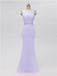 Mermaid Bateau Chiffon Floor Length Bridesmaid Dresses