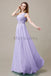 One Shoulder Beading Long Bridesmaid Dress