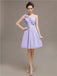 One Shoulder Pleats Bridesmaid Dresses