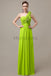 One Shoulder Chiffon Floor Length Bridesmaid Dresses