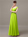 Square Chiffon Floor-Length Bridesmaid Dresses
