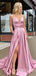 Spaghetti Straps Side Long Evening Prom Dresses, MR7020
