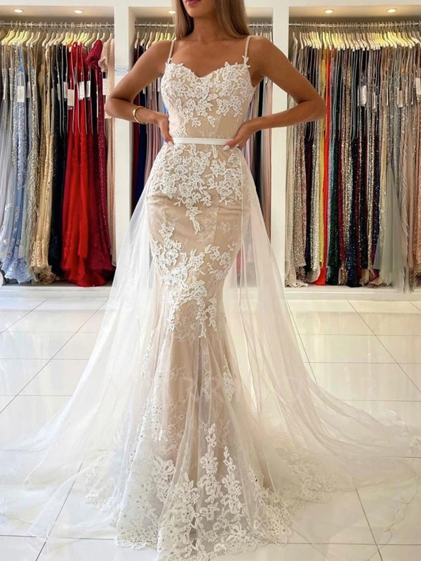Sexy Mermaid Spaghetti Straps Lace Long Evening Prom Dresses, MR7055 MarryLover Sexy Mermaid Spaghetti Straps Lace Long Evening Prom Dresses, MR7055 MarryLover