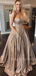 A-Line Backless Sparkle Long Evening Prom Dresses, Cheap Custom Dresses,MR7066