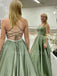 A-Line Backless Long Evening Cheap Party Prom Dresses, Simple Prom Dresses, Cheap Prom Dresses,MR7083