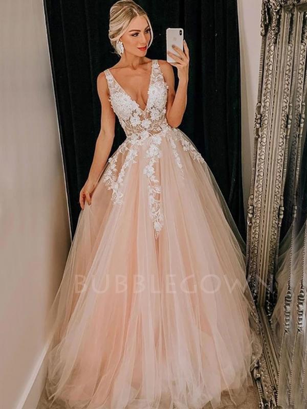 Sex See Throuth V-neck Tulle Floor Length Lace A-line Long Evening Prom Dresses, Cheap Prom Dress, MR7177 Sex See Throuth V-neck Tulle Floor Length Lace A-line Long Evening Prom Dresses, Cheap Prom Dress, MR7177