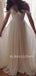 Simple Off Shoulder White Chiffon Cheap Long Evening Prom Dresses, Beach Wedding Dresses, MR7188