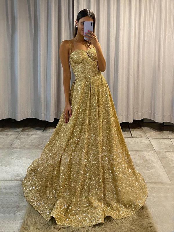 Golden Sequin A-Line Long Evening Prom Dresses, Cheap Custom Prom Dress, MR7359 Golden Sequin A-Line Long Evening Prom Dresses, Cheap Custom Prom Dress, MR7359