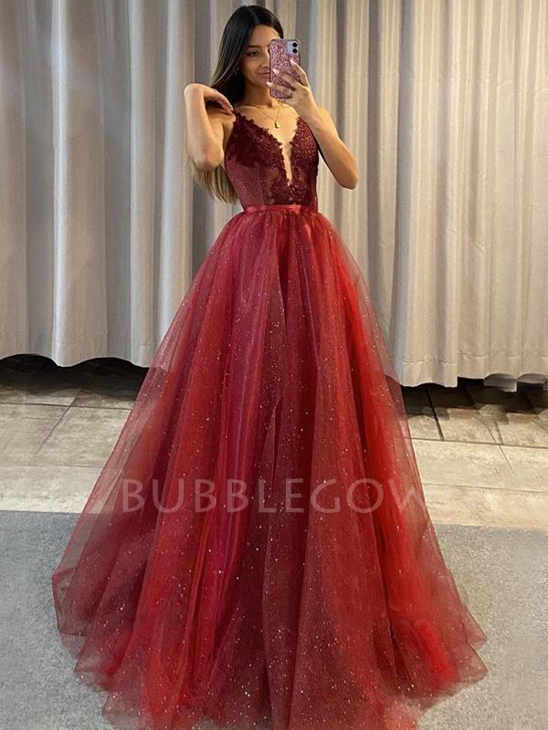 Burgundy Tulle A-Line Long Evening Prom Dresses With Detachable Skirt, Homecoming dresses, MR7362 Burgundy Tulle A-Line Long Evening Prom Dresses With Detachable Skirt, Homecoming dresses, MR7362