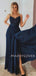 A-line Burgundy Chiffon Beaded Spaghetti Straps Long Evening Prom Dresses, Cheap Custom Prom Dresses, MR7489