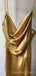 Sheath Purple Satin Spaghetti Straps Long Cowl Neck Evening Prom Dresses, MR8091