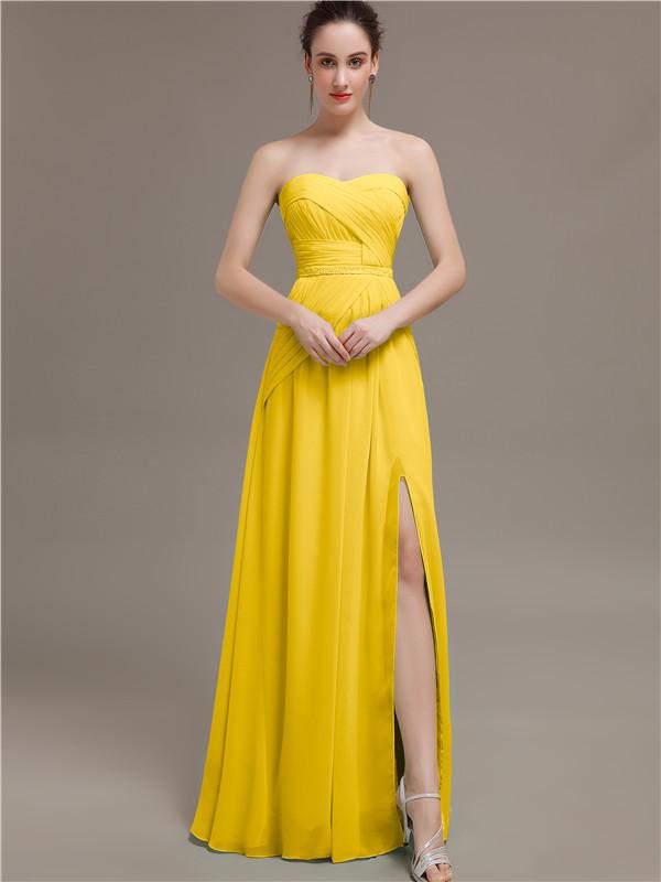 Sweetheart Split Side Bridesmaid Dresses