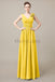 V-Neck Long Chiffon Bridesmaid Dresses