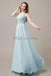 One Shoulder Beading Long Bridesmaid Dress