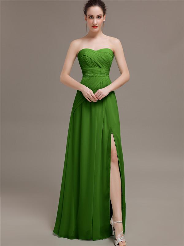 Sweetheart Split Side Bridesmaid Dresses