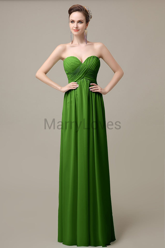 Sweetheart Pleats Cheap Bridesmaid Dresses