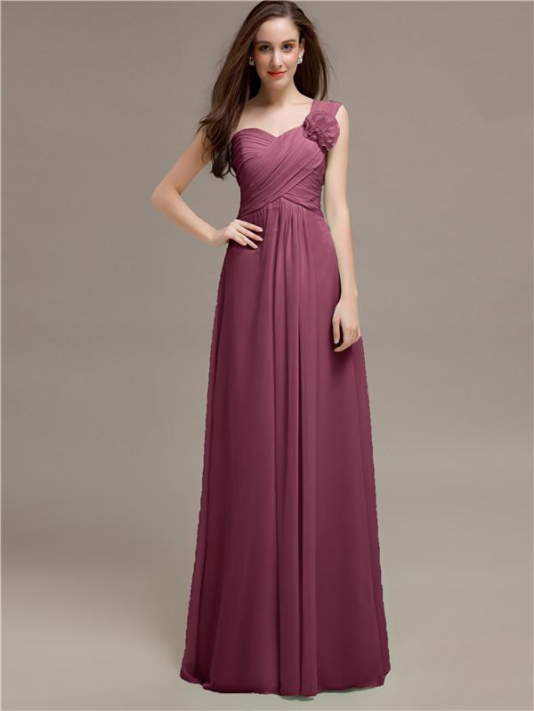 Sweetheart Flower Appliques A-line Bridesmaid Dresses