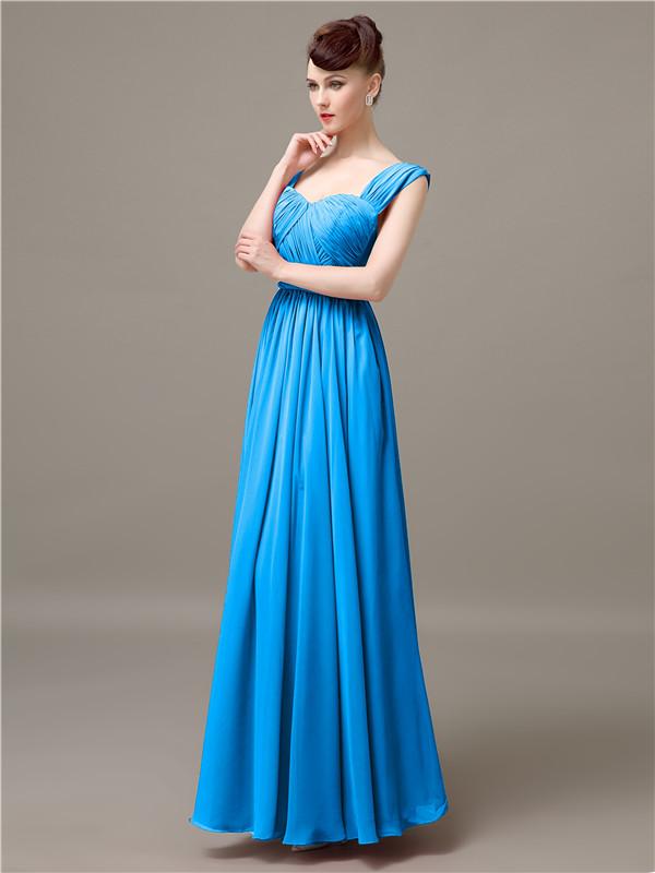 Square Chiffon Floor-Length Bridesmaid Dresses