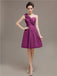 One Shoulder Pleats Bridesmaid Dresses